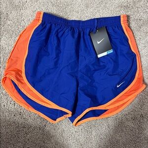 Nike Dri-FIT Blue & Orange Athletic Shorts Gator colors size small NWT new tag